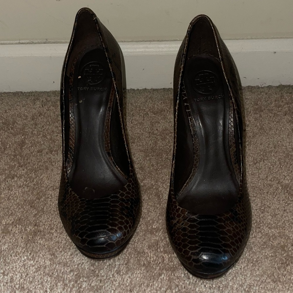 Tory Burch heels with Gold hardware